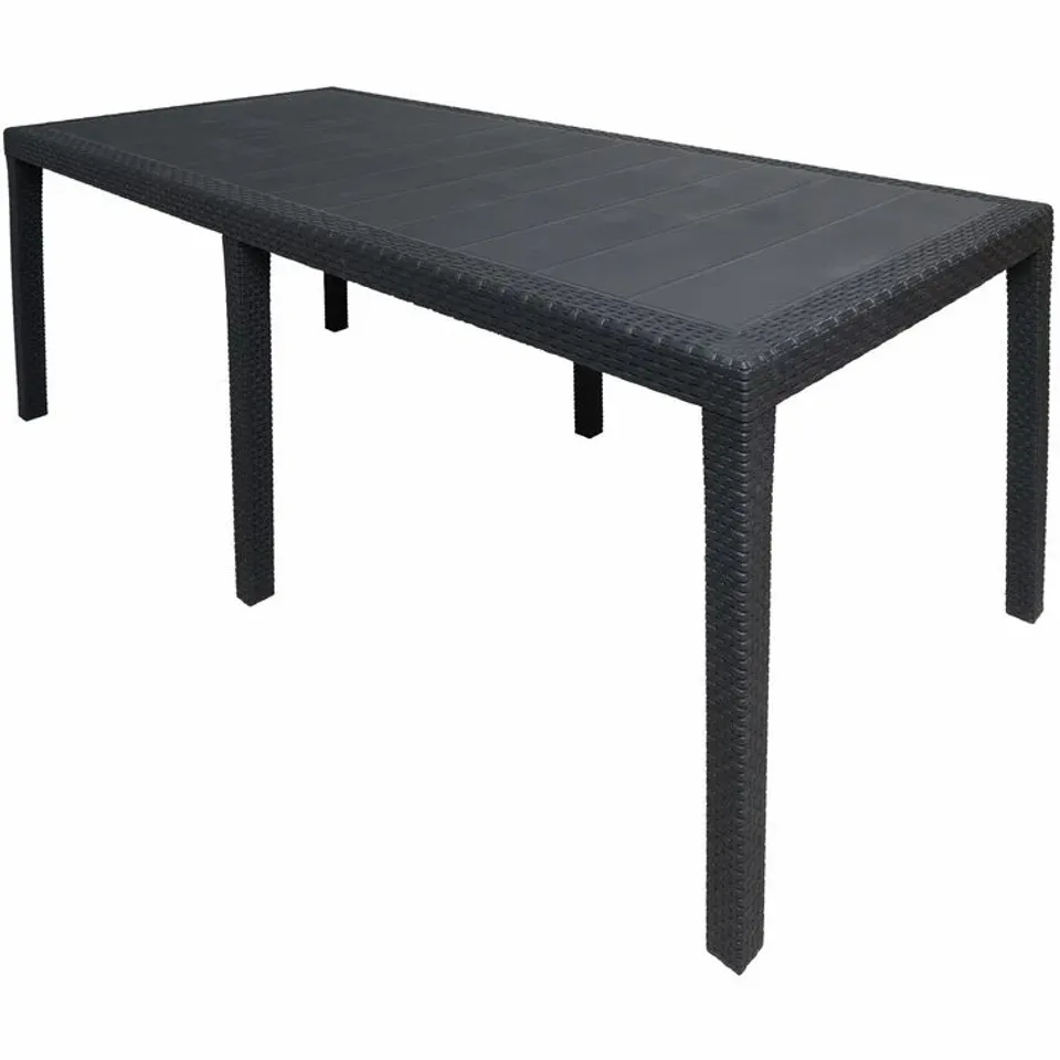 BOXED SHAILENE EXTENDABLE RATTAN DINING TABLE 