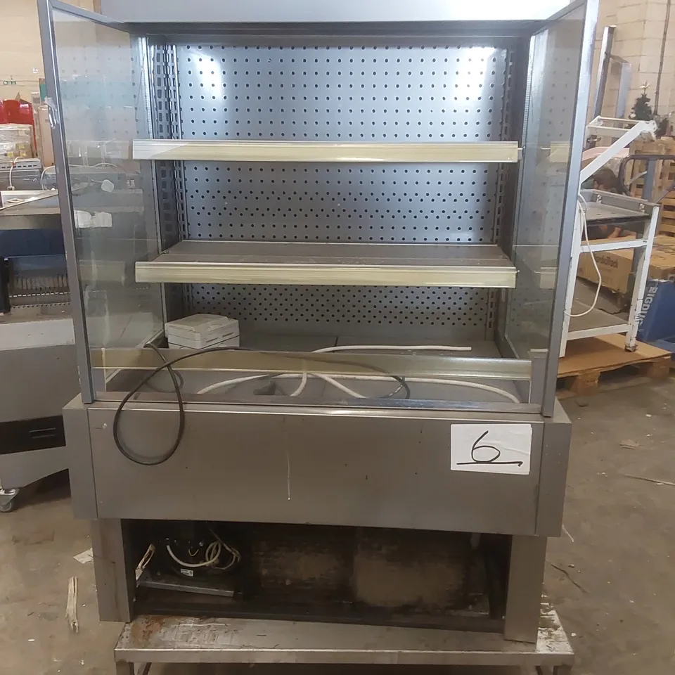COMMERCIAL STAINLESS STEEL OPEN-FRONT MULTIDECK DISPLAY FRIDGE