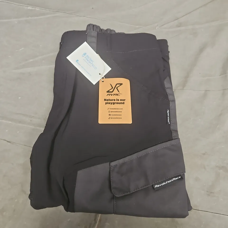 REVOLUTION RACE BLACK OUTDOOR HIKING TROUSERS - SIZE M