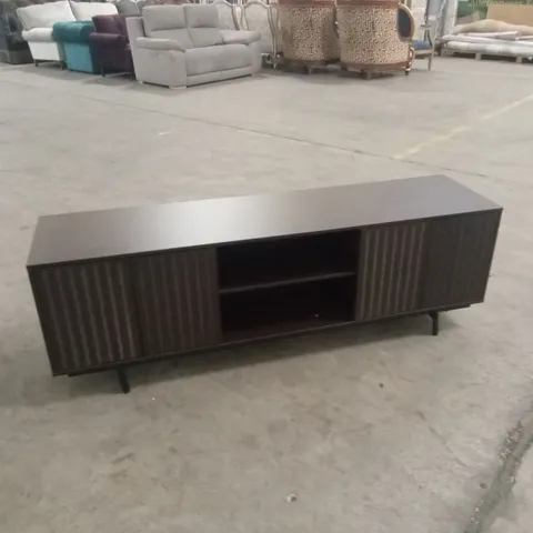 DESIGNER LOW-BOARD TV UNIT - WALNUT EFFECT