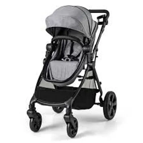 BOXED COSTWAY 2-IN-1 CONVERTIBLE BABY STROLLER WITH REVERSIBLE SEAT AND ADJUSTABLE CANOPY - GREY