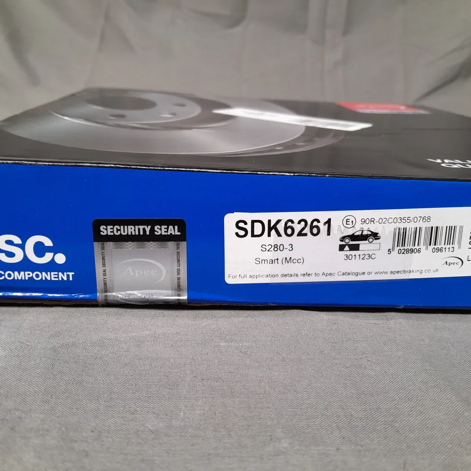 APEC BRAKE DISC SINGLE COMPONENT SDK6261 SEALED