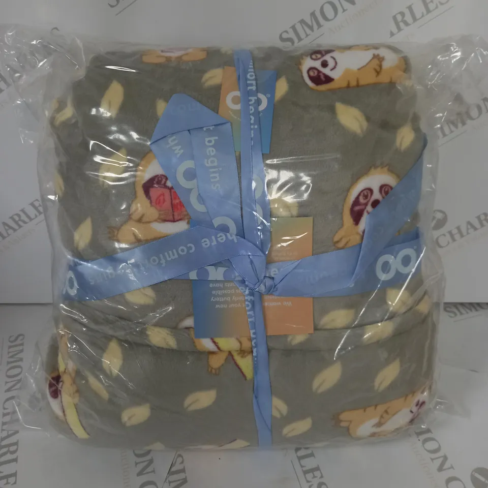 SEALED THE OODIE SLOTH THEMED HOODED BLANKET