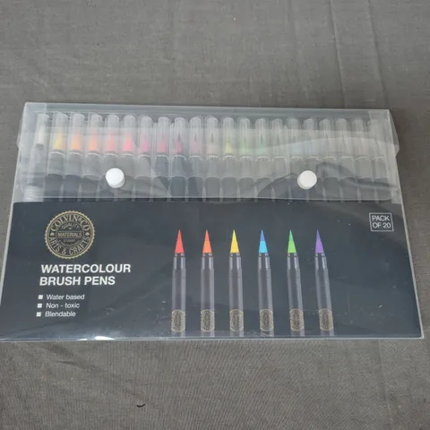 BOXED WATERCOLOUR BRUSH PENS - PACK OF 20