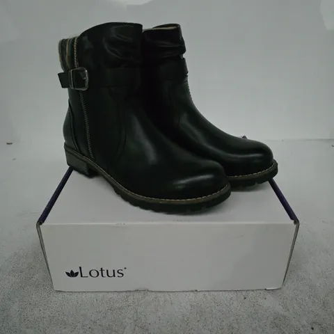 LOTUS BLACK ANKLE BOOTS β UK 7