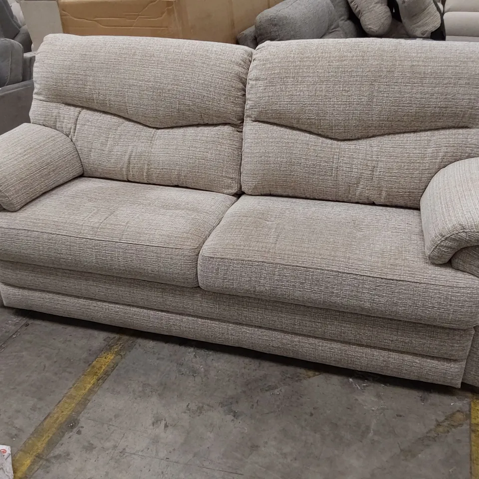 QUALITY BRITISH DESIGNER G PLAN STRATFORD THREE SEATER SOFA LOOM SHALE FABRIC 