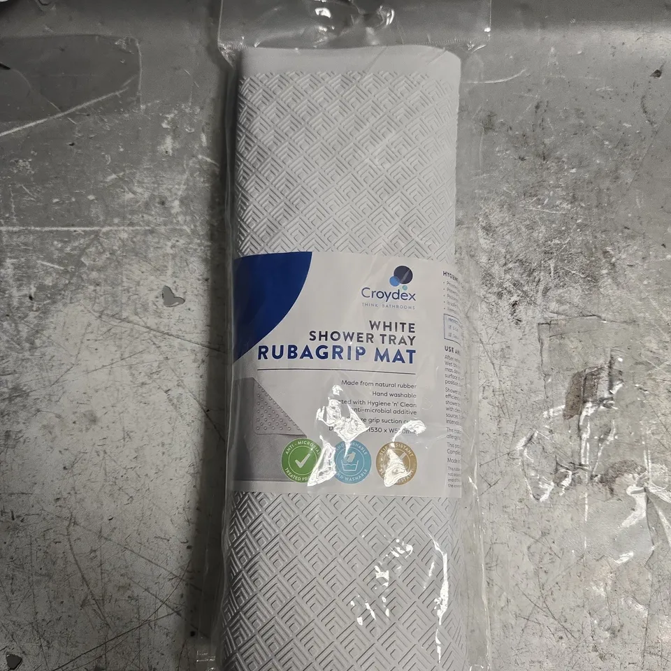 CROYDEX SHOWER TRAY RUBAGRIP MAT IN WHITE 