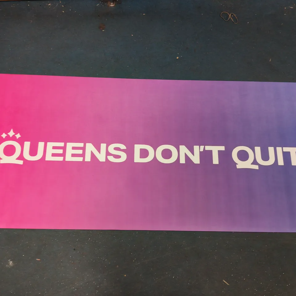 QUEENS DON'T QUIT BRANDED FITNESS MAT 