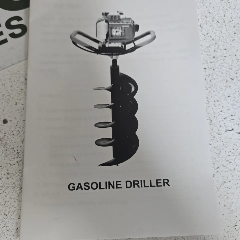 GASOLINE DRILLER AUGER DRILL – BOXED