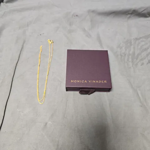MONICA VINADER FINE CHAIN NECKLACE 22" – 18K GOLD VERMEIL, PURPLE BOX, 925 STAMP
