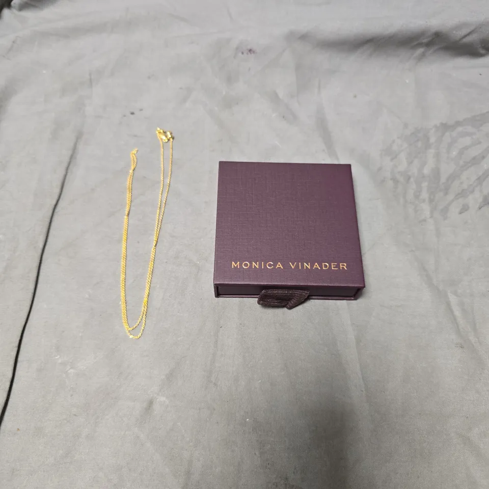 MONICA VINADER FINE CHAIN NECKLACE 22" – 18K GOLD VERMEIL, PURPLE BOX, 925 STAMP