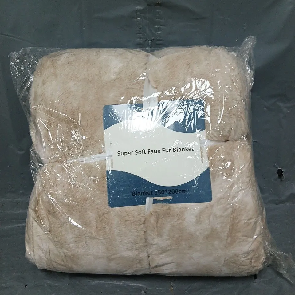 SUPER SOFT FAUX BLANKET - 150 X 200CM