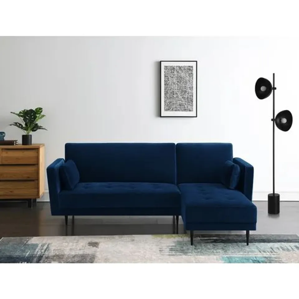 BOXED BRUTUS VELVETY REVERSIBLE CORNER SOFA (MISSING PARTS)