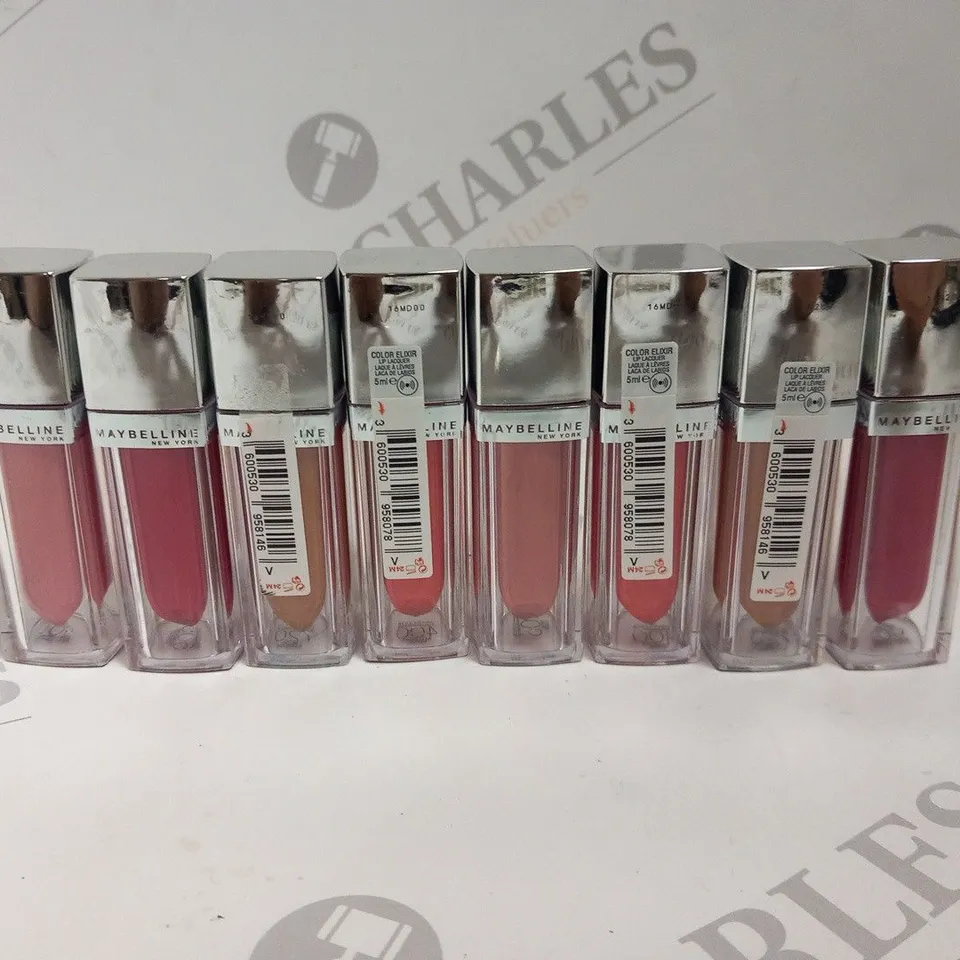 EIGHT ASSORTED MAYBELLINE COLOUR SENSATIONAL LIP GLOSS