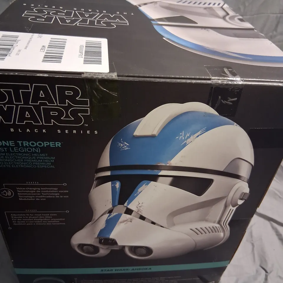 BOXED STAR WARS THE BLACKSERIES CLONE TROOPER 501ST LEGION PREMIUM ELECTRONIC HELMET
