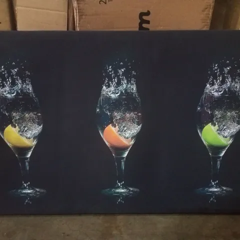 FRUIT COCKTAIL SLASH KITCHEN - WRAPPED CANVAS PRINT