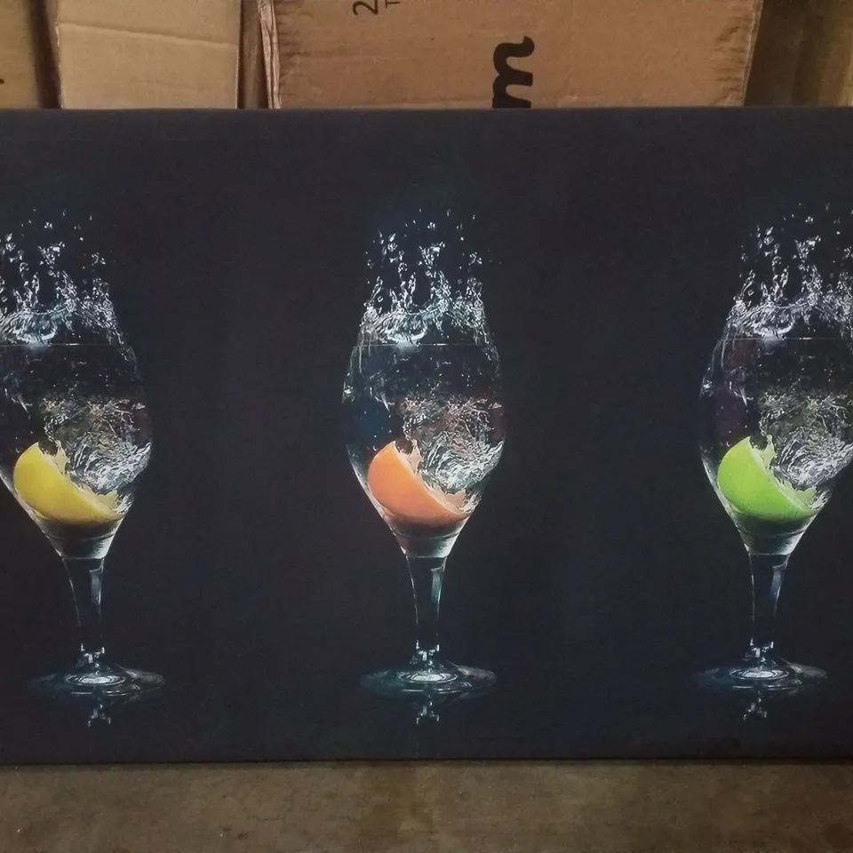 FRUIT COCKTAIL SLASH KITCHEN - WRAPPED CANVAS PRINT