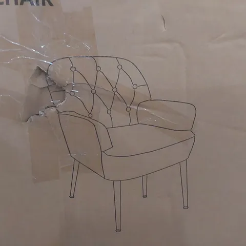 BOXED ARMCHAIR IN BEIGE 