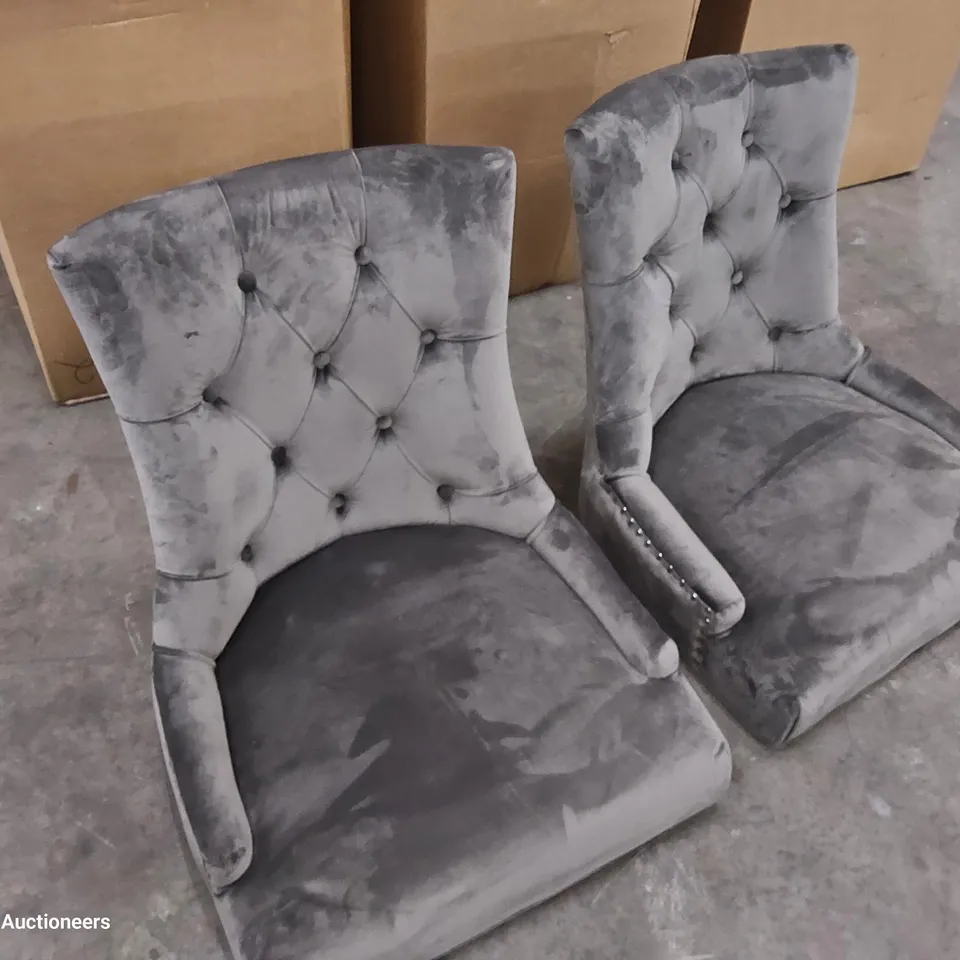 BOXED PAIR OF DESIGNER DINING CHAIRS