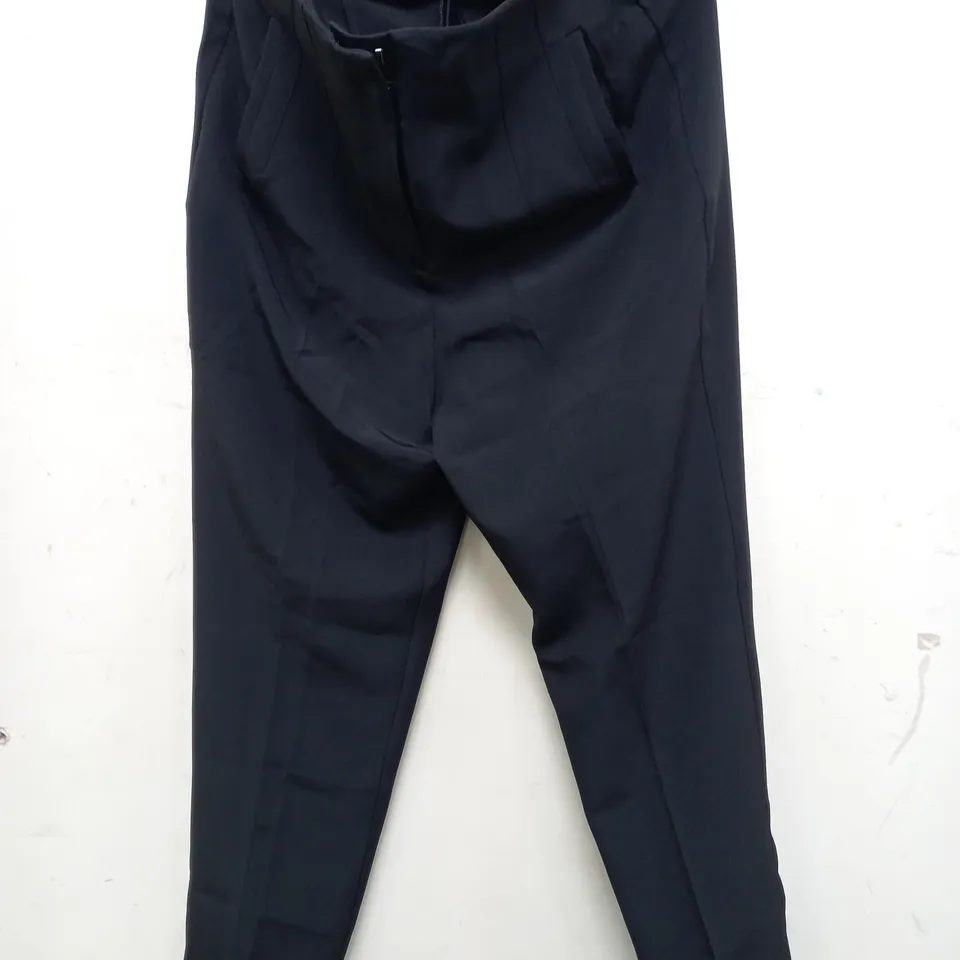 DOROTHY PERKINS LUXE HIGH WAIST SLIM LEG TROUSERS IN BLACK - SIZE 14