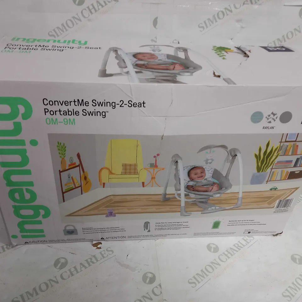 INGENUITY CONVERTME SWING-2-SEAT PORTABLE SWING 0M-9M