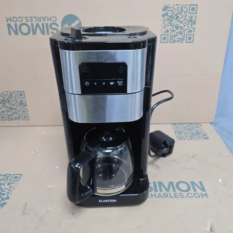 KLARSTEIN COFFEE MAKER WITH GRINDER – BLACK & STAINLESS