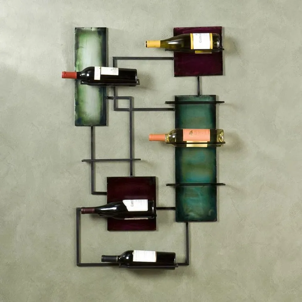 BOXED FULANE 8 BOTTLE WALL MOUNTED WINE RACK (1 BOX)