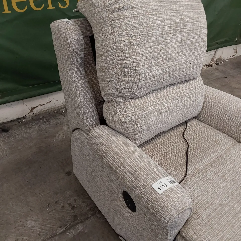 QUALITY BRITISH DESIGNER G PLAN NEWMARKET POWER RECLINING EASY CHAIR LOOM SHALE 