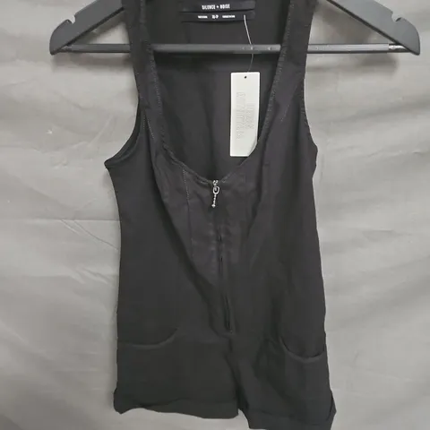 SILENCE + NOISE PLAYSUIT IN BLACK SIZE XS