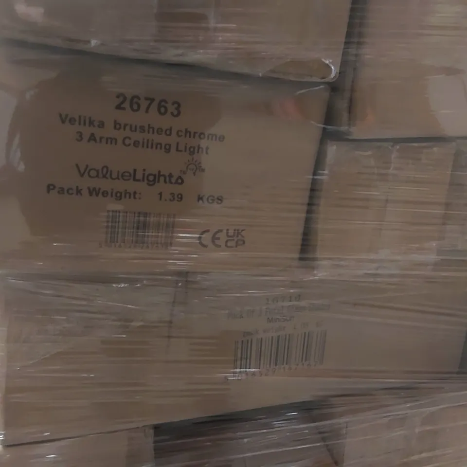 PALLET CONTAINING A VERY LARGE QUANTITY OF ASSORTED LIGHTING ITEMS
