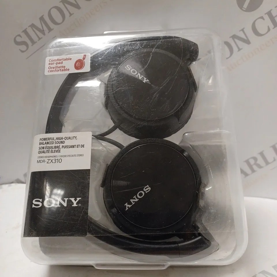 BOXED SONY MDR-ZX310 OVER-EAR HEADPHONES IN BLACK