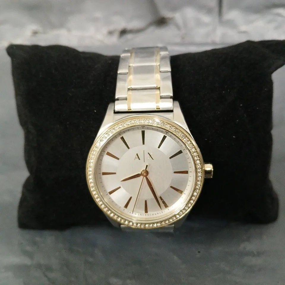 BOXED ARMANI EXCHANGE WOMEN'S STAINLESS STEEL SILVER BRACELET WATCH