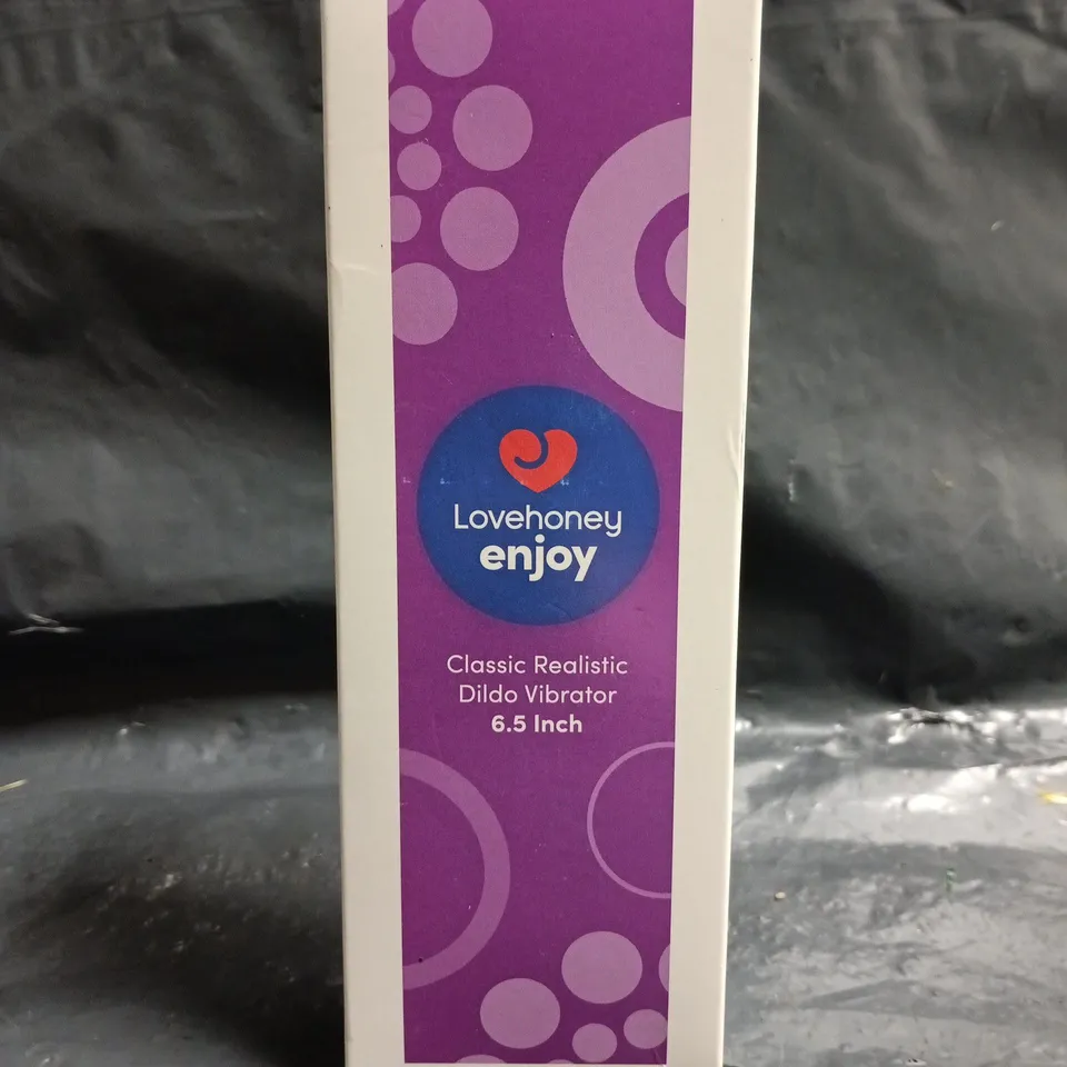 BOXED LOVEHONEY ENJOY CLASSIC REALISTIC DILDO VIBRATOR – 6.5 INCH
