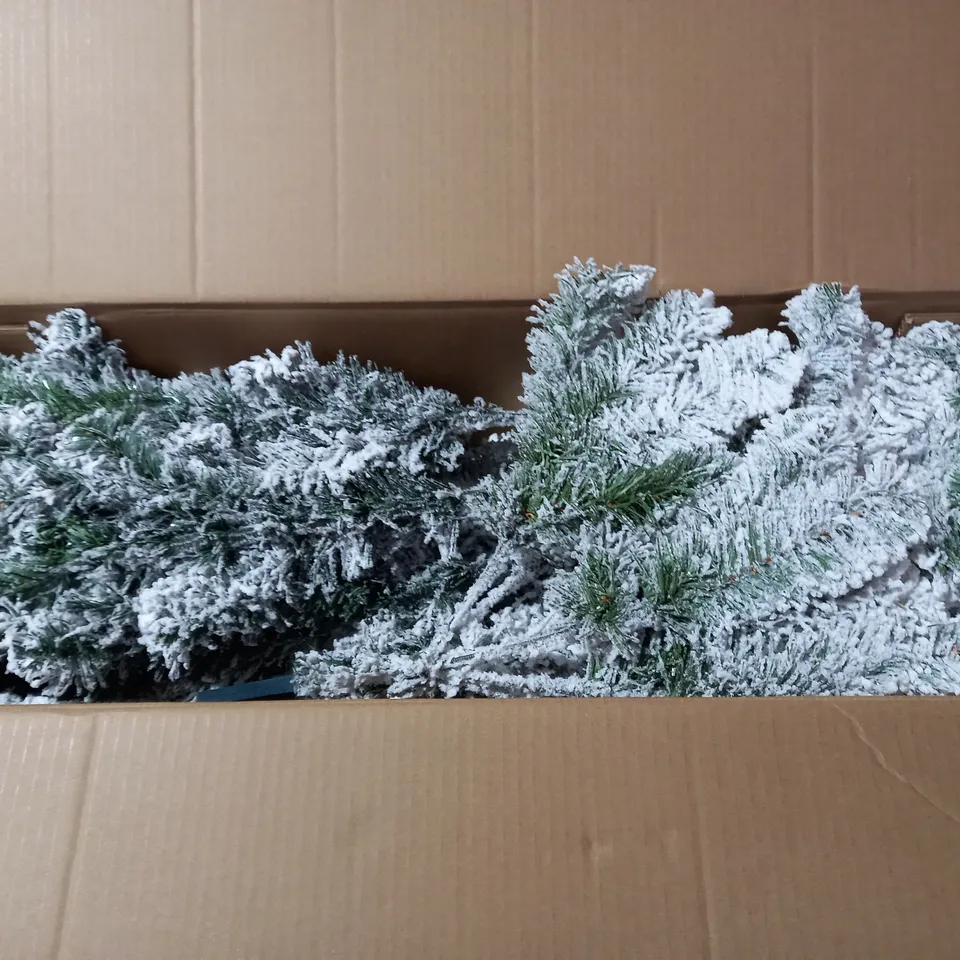 BOXED 7FT FLOCKED EMPEROR CHRISTMAS TREE - COLLECTION ONLY RRP £129.99