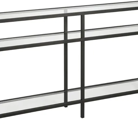 BOXED HENN & HART 55" WIDE RECTANGULAR CONSOLE TABLE IN BLACKENED BRONZE (1 BOX)