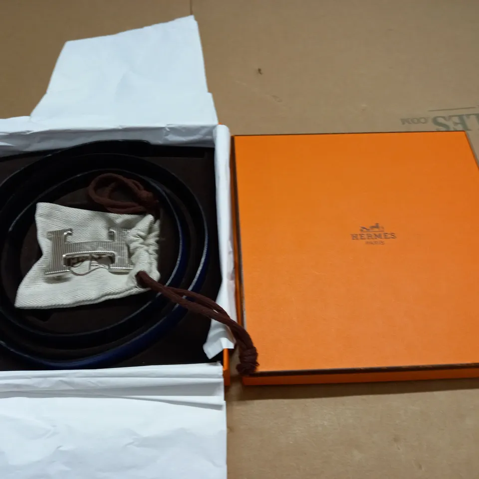 BOXED HERMES BLUE BELT 