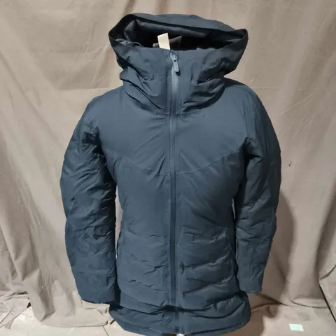 LULULEMON STRETCHSEAL SLEET STREET LONG JACKET IN NAVY - SIZE 6