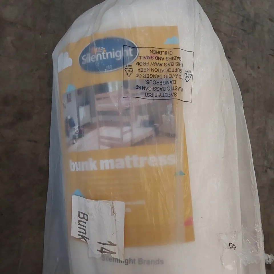 QUALITY BAGGED SILENTNIGHT ROLLED FOAM 14CM SINGLE BUNK MATTRESS 