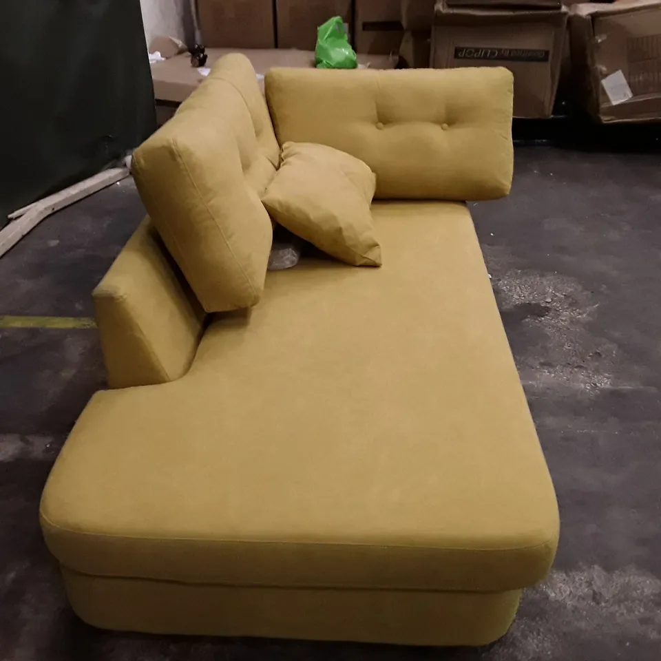 QUALITY DESIGNER RHF CHAISE - YELLOW FABRIC 