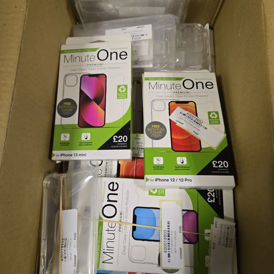 APPROXIMATELY 40 MINUTE ONE CLEAR PROTECTIVE CASES FOR VARIOUS IPHONE MODELS 