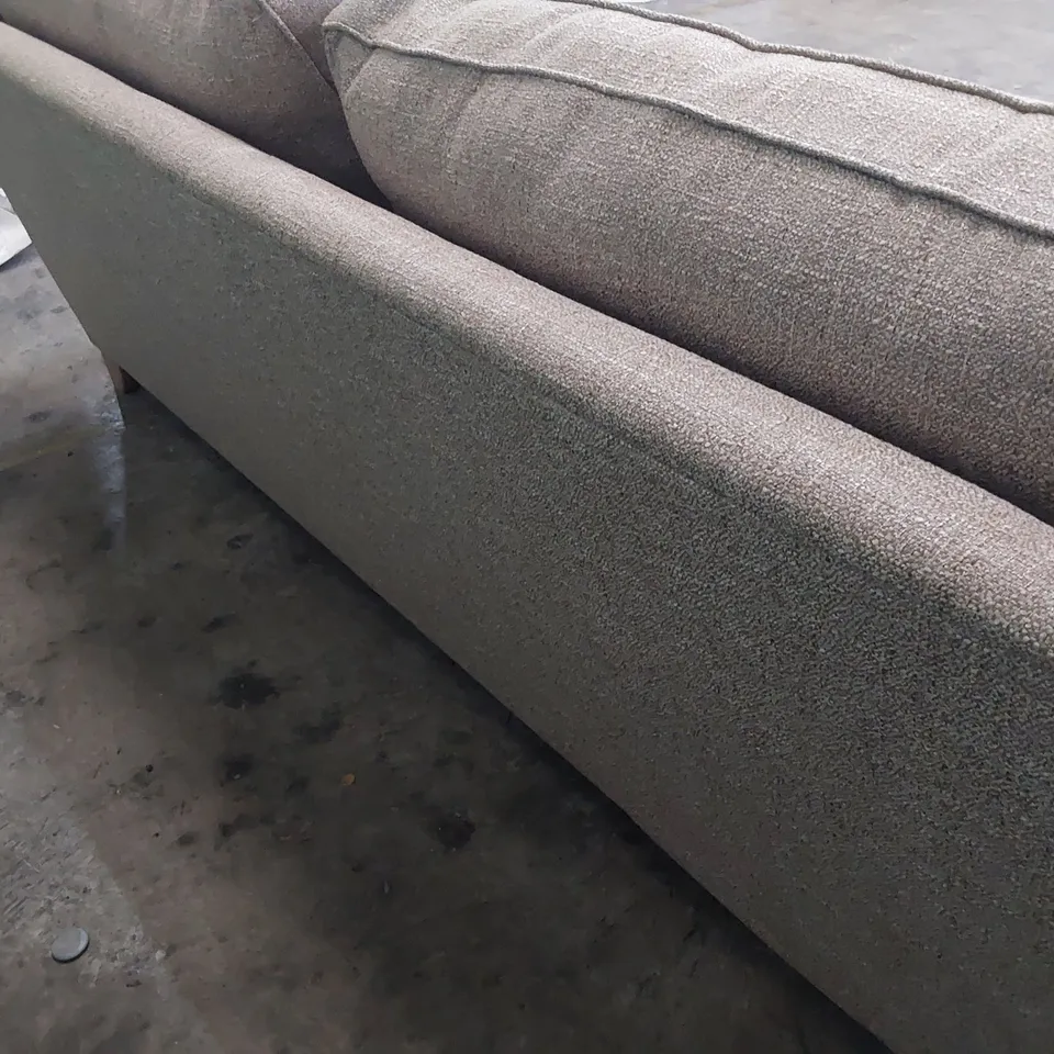 QUALITY BRITISH DESIGNER LOUNGE Co. FOUR SEATER SOFA BEIGE FABRIC