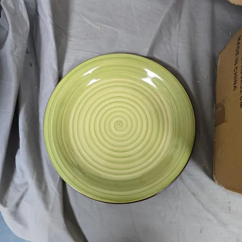 16PC GREEN STONEWASHED DINNER SET (4 OF EACH)