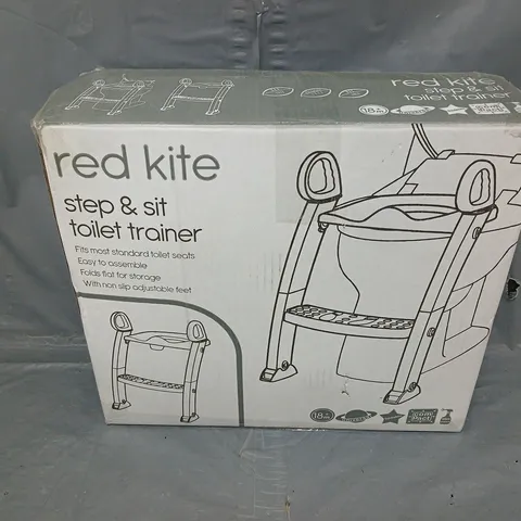 BOXED RED KITE STEP & SIT TOILET TRAINERS IN WHITE