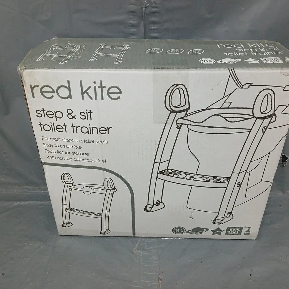 BOXED RED KITE STEP & SIT TOILET TRAINERS IN WHITE