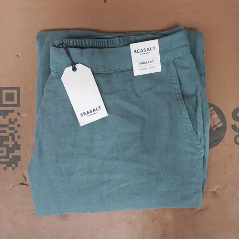 SEASALT CORNWALL WIDE LEG MERRIVALE CULOTTES IN SARDINE SIZE UK 18