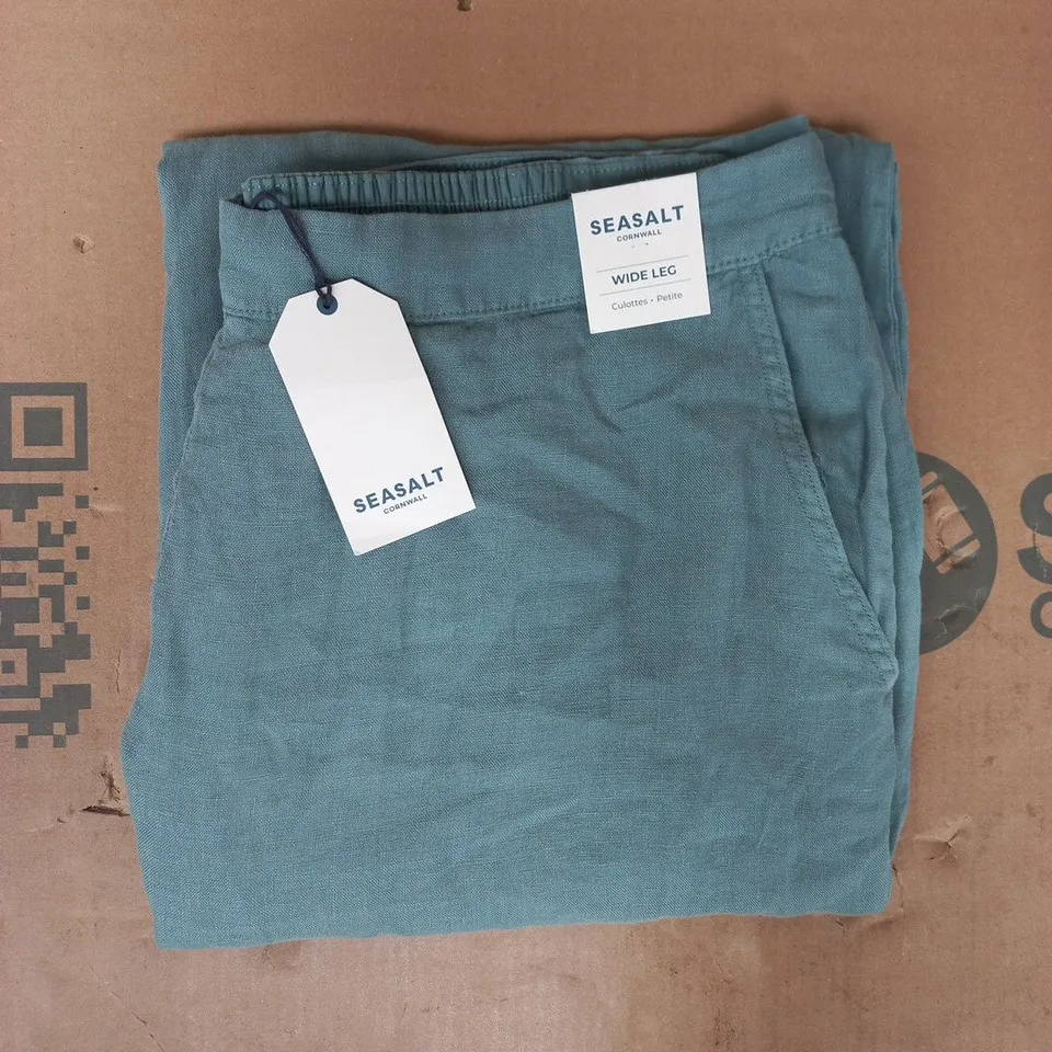 SEASALT CORNWALL WIDE LEG MERRIVALE CULOTTES IN SARDINE SIZE UK 18