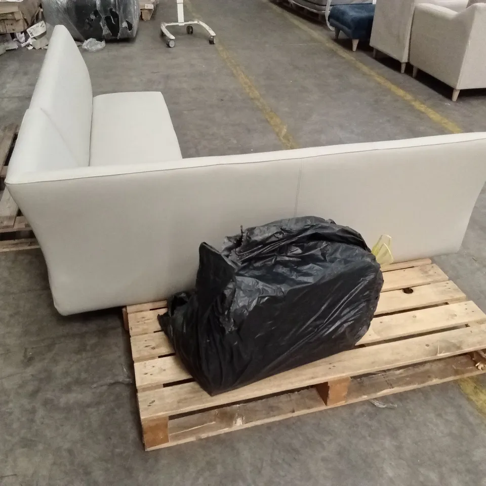 DANETTI LOOP 5 SEATER GREY FAUX LEATHER CORNER DINING BENCH RRP £999