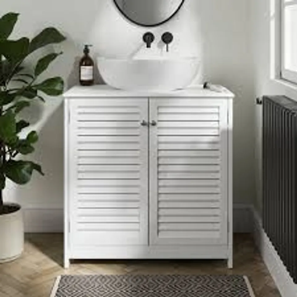 BOXED NAUTICAL SINGLE VANITY UNIT - WHITE (1 BOX)
