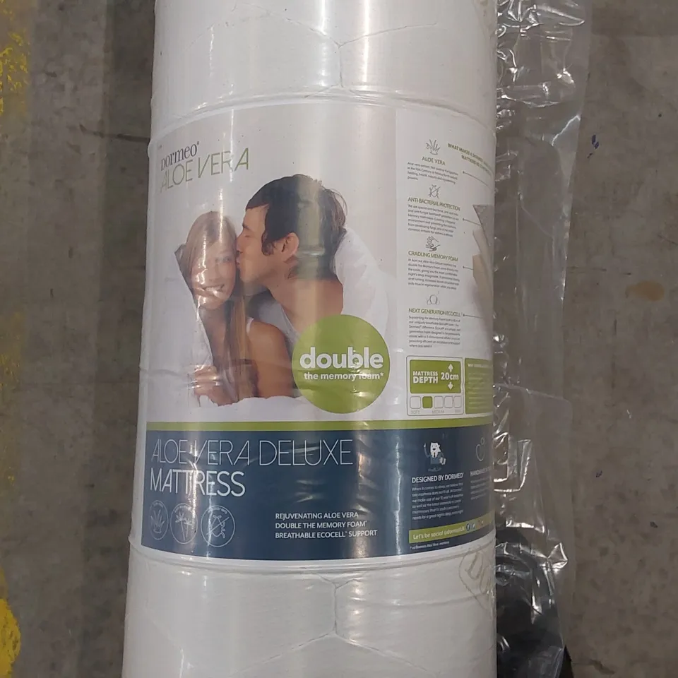 QUALITY BAGGED AND ROLLED DORMEO ALOE VERA DELUXE 6FT SUPERKING MATTRESS 