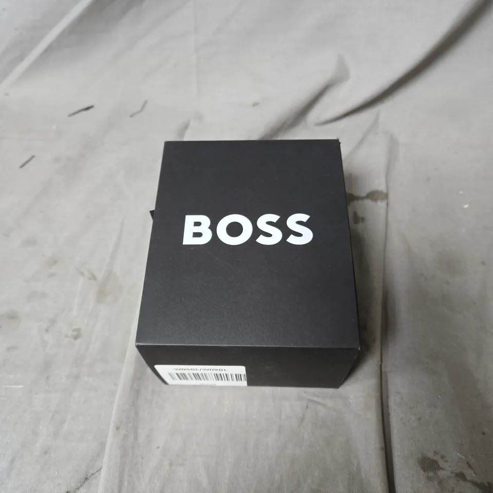 BOSS TOURMASTER DUAL TIME BI COLOUR BRACELET WATCH WITH BLUE DIAL